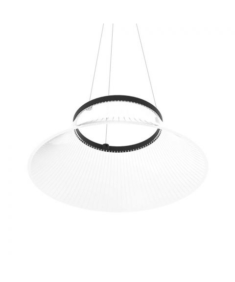 Plisse LED takpendel, diameter 45 cm