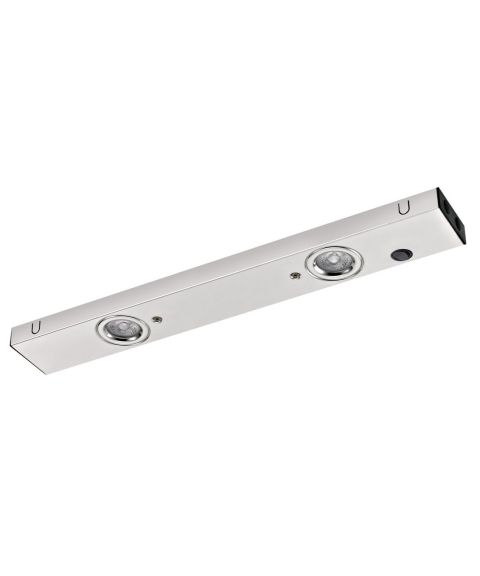 Pluto benkarmatur dimbar 2x4W LED 2700K 2x250lm, Børstet stål