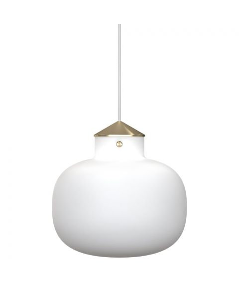 Raito 30 oval takpendel, Opalhvit
