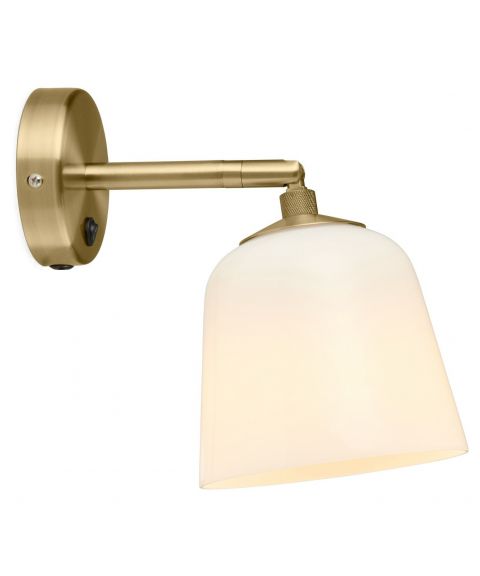 Room 49 vegglampe for fast montering, diameter 15 cm, Antikk / Opalhvitt glass