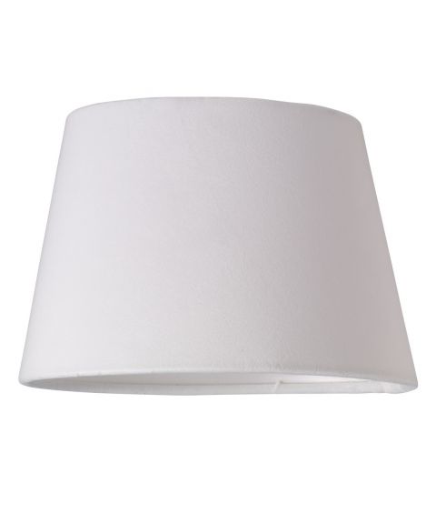 Lampeskjerm S2221, Oval med ringfeste, høyde 13 cm, Hvit fløyel
