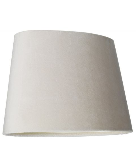 Lampeskjerm S2518, Oval med ringfeste, høyde 16 cm, Beige fløyel
