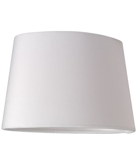 Lampeskjerm S2521, Oval med ringfeste, høyde 16 cm, Hvit fløyel