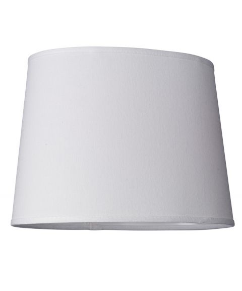 Lampeskjerm S2801, Oval med ringfeste, høyde 22 cm, Hvit lin
