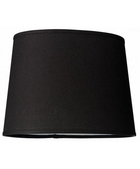 Lampeskjerm S2802, Oval med ringfeste, høyde 22 cm, Sort lin