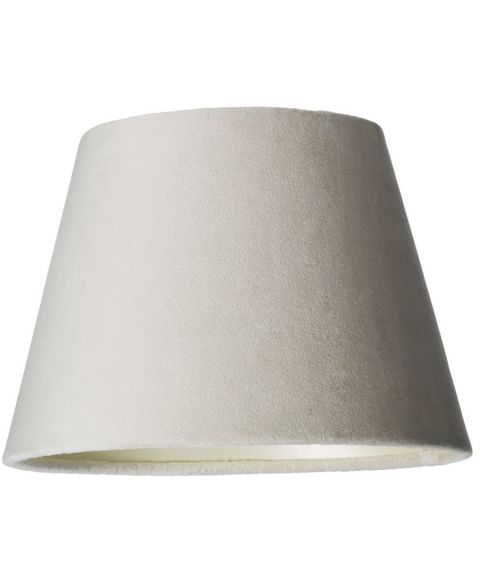 Lampeskjerm S3318, Konisk med klofeste, høyde 14 cm, Beige fløyel