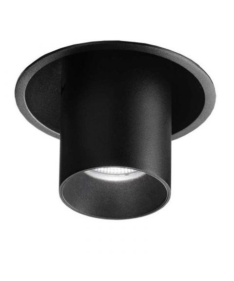 Saturno In downlight, 9W dimbar LED, 2700K 860lm (eks. driver), Sort - LAGERSALG