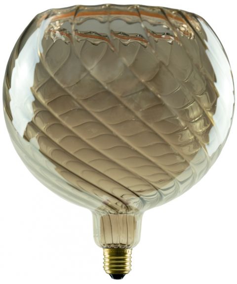 Segula Floating Globe E27 G200 Twisted 6W LED 250lm 1900K Røykfarget, dimbar