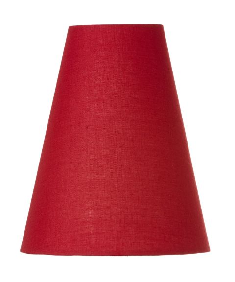 Tulpan SK852 lampeskjerm, Konisk med klofeste for E27, høyde 22 cm, Rød