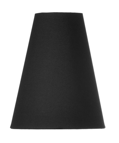 Tulpan SK852 lampeskjerm, Konisk med klofeste for E27, høyde 22 cm, Sort