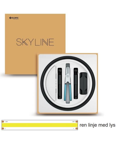 SkyLine 24V 3000K 10W/m, direkte, 6 meter pakke