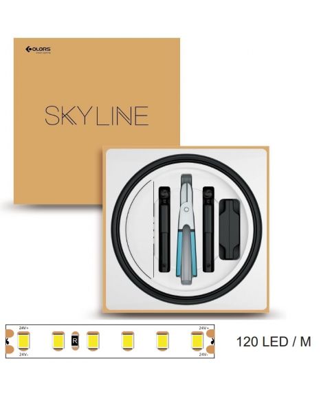 SkyLine 24V 3000K 8,7W/m, indirekte, 12 meter pakke