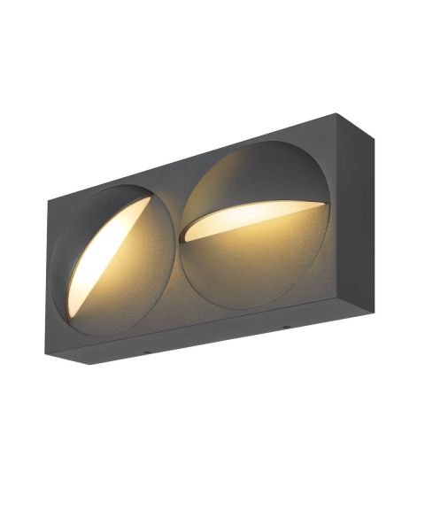 Lid dobbel vegglampe utendørs 29W 2700/3000 Kelvin IP65, Dimbar