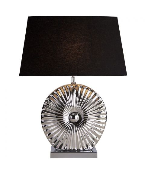 Sol bordlampe, høyde 56 cm, med lampeskjerm, Sort - UTGÅTT