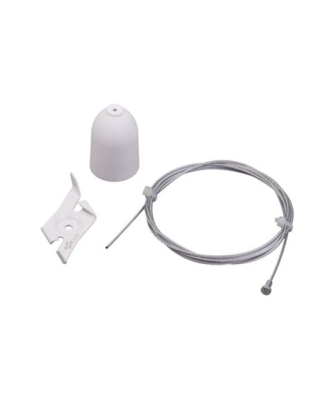 Global Trac Pro Wire-oppheng, 3 meter, Hvit