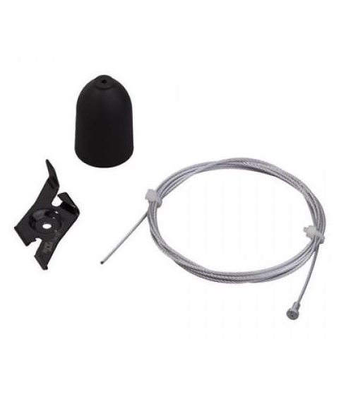 Global Trac Pro Wire-oppheng, 3 meter, Sort