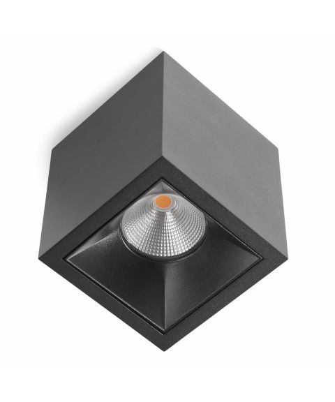 Square taklampe, dimbar LED 2700K CRI 90, 824lm, 8,5 x 8,5 cm, Sort