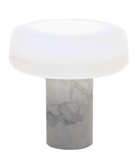 Solid Light bordlampe med dimmer, 13W LED 3000K 1450lm, høyde 31 cm, Carrara marmor