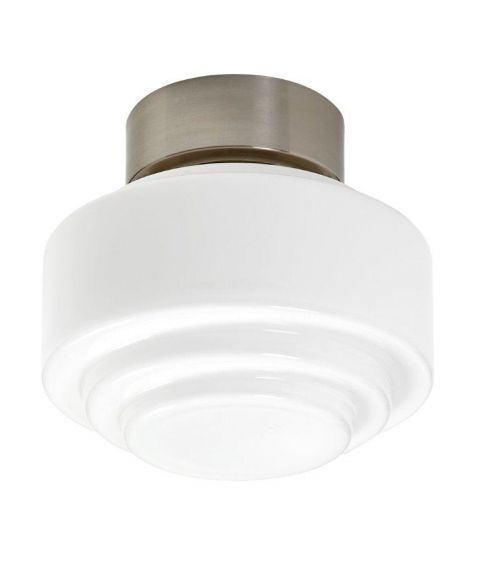 Risberg taklampe, diameter 25 cm, Børstet nikkel