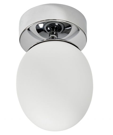 Klasen taklampe, høyde 18 cm IP44, Krom