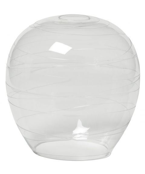 Falun rund, diameter 21 cm, Klart glass