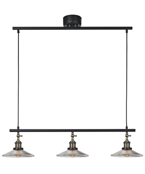 Cobble pendelskinne, 83 cm, Antikk / Sort