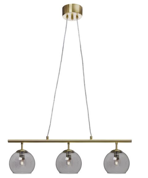 Capella 3 pendelskinne, 71 cm, Messingfarget