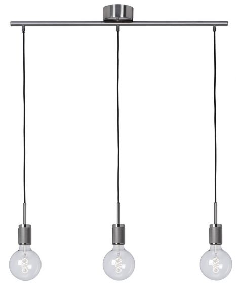 Rille 3 pendelskinne, 85 cm, Børstet krom