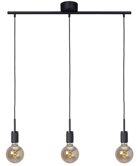 Rille 3 pendelskinne, 85 cm, Sort