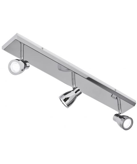 Resö 3 spotskinne IP44, Lengde 65 cm, Krom