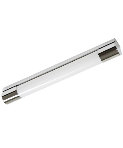 Kalven vegglampe med stikkontakt, 9W LED 3000K 750lm, lengde 80 cm, Krom