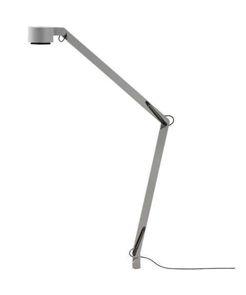 w127 Winkel p2 bordlampe for integrert montering, høyde 40+40 cm, dimbar LED 3000K 1000lm, Grå