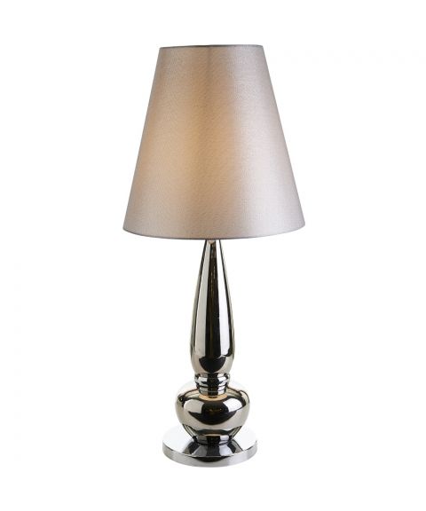 Winnie bordlampe med lampeskjerm, høyde 75 cm, Krom