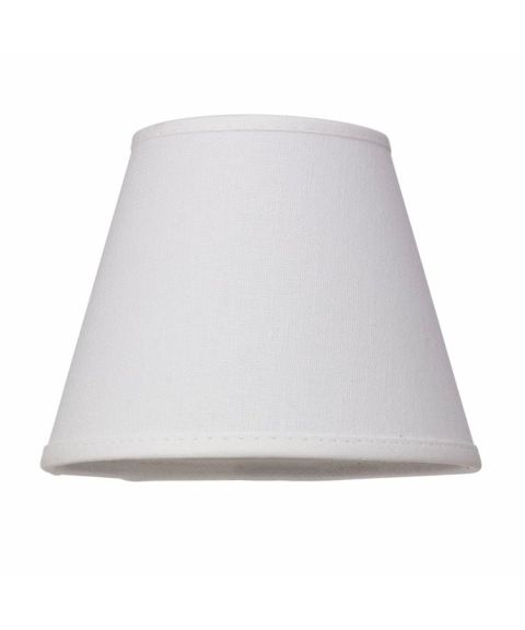 Lampeskjerm S1101, Konisk med klofeste, høyde 11 cm, Hvit