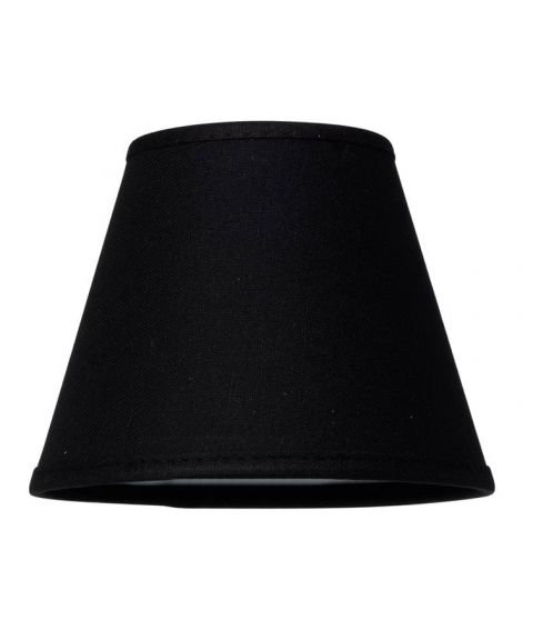 Lampeskjerm S1102, Konisk med klofeste, høyde 11 cm, Sort