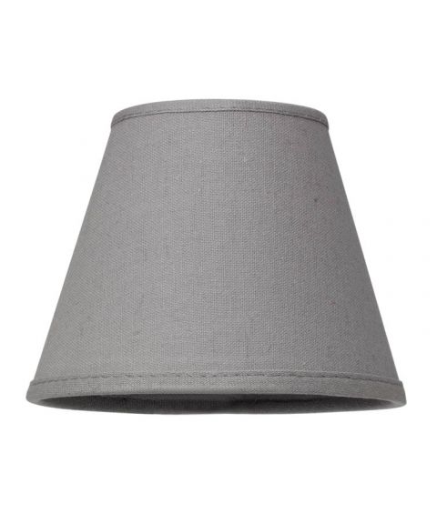 Lampeskjerm S1110, Konisk med klofeste, høyde 11 cm, Grå