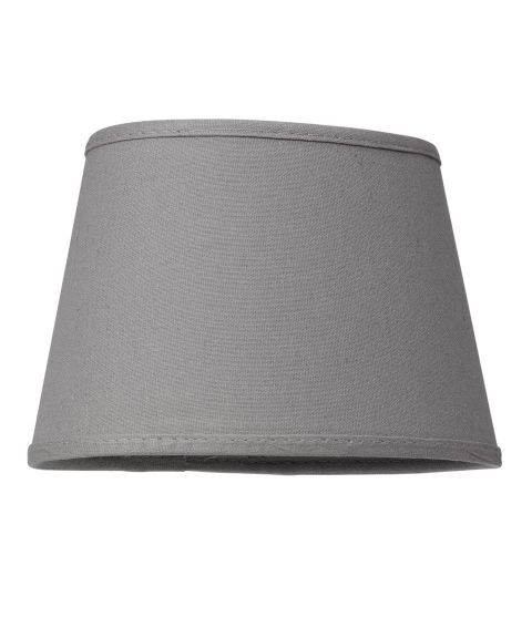 Lampeskjerm S2210, Oval med ringfeste, høyde 13 cm, Grå lin