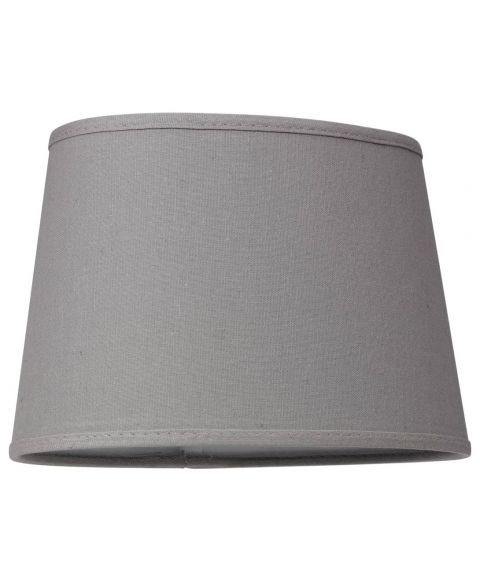 Lampeskjerm S2510, Oval med ringfeste, høyde 16 cm, Grå lin