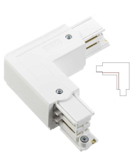 Global Trac Pro L-skjøt XTS 34 (Innside), Hvit