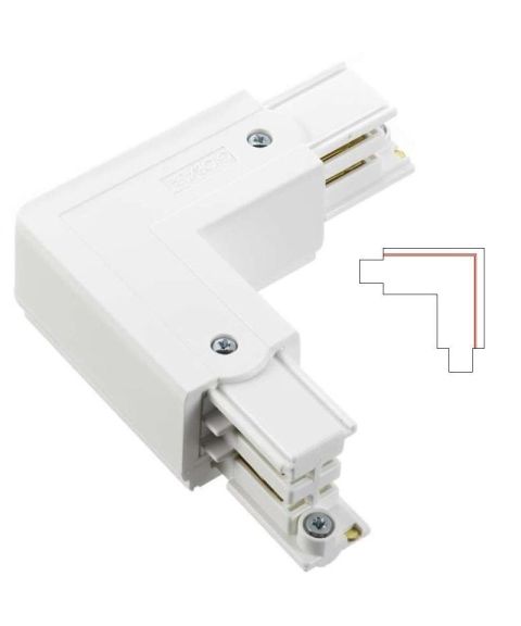 Global Trac Pro L-skjøt XTS 35 (Utside), Hvit